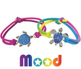 Sea Turtle Mood Pendant on Tie Dye Stretch Bracelet Assorted