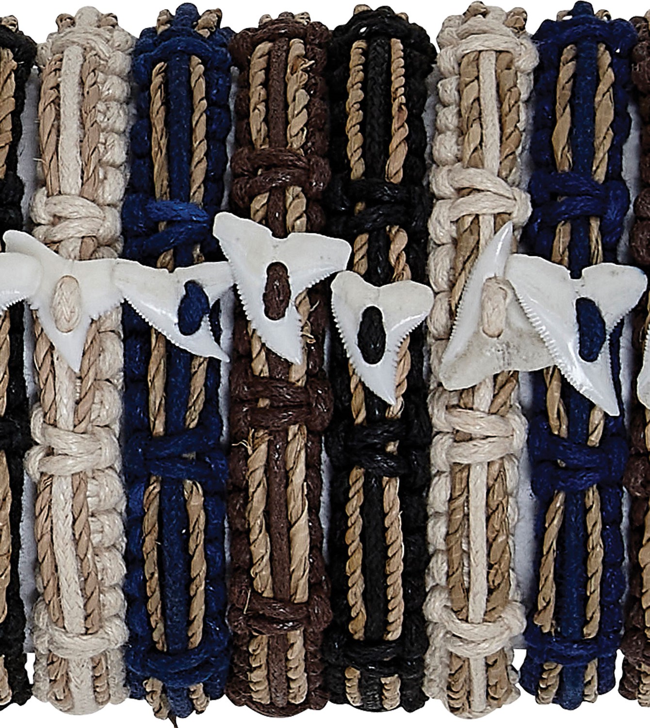 Shark Tooth Adjustable Slide-Knot Bracelet Assorted ZBR0665