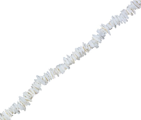 White Chip Shell  Natural Necklace 18" ZNK5901-18 INCH
