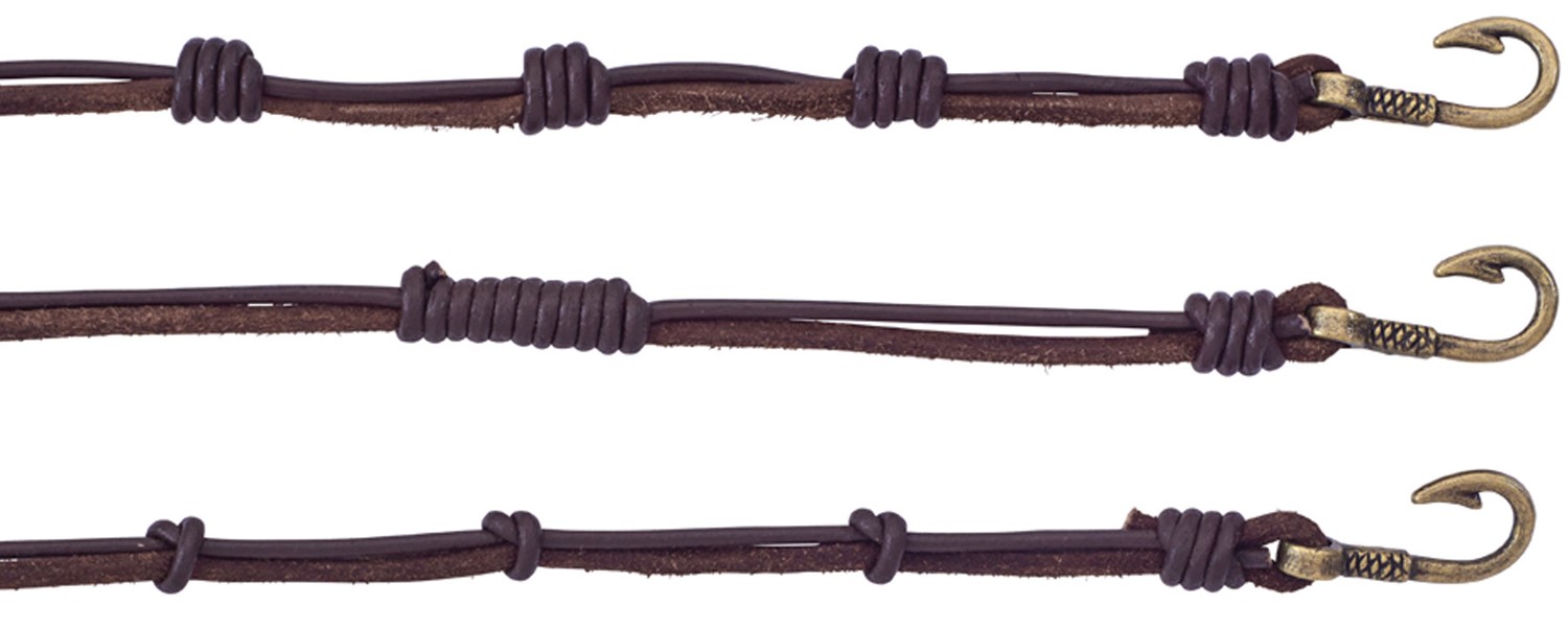 Leather Knot With Fish Hook Clasp Bracelet Assorted ZBR0260