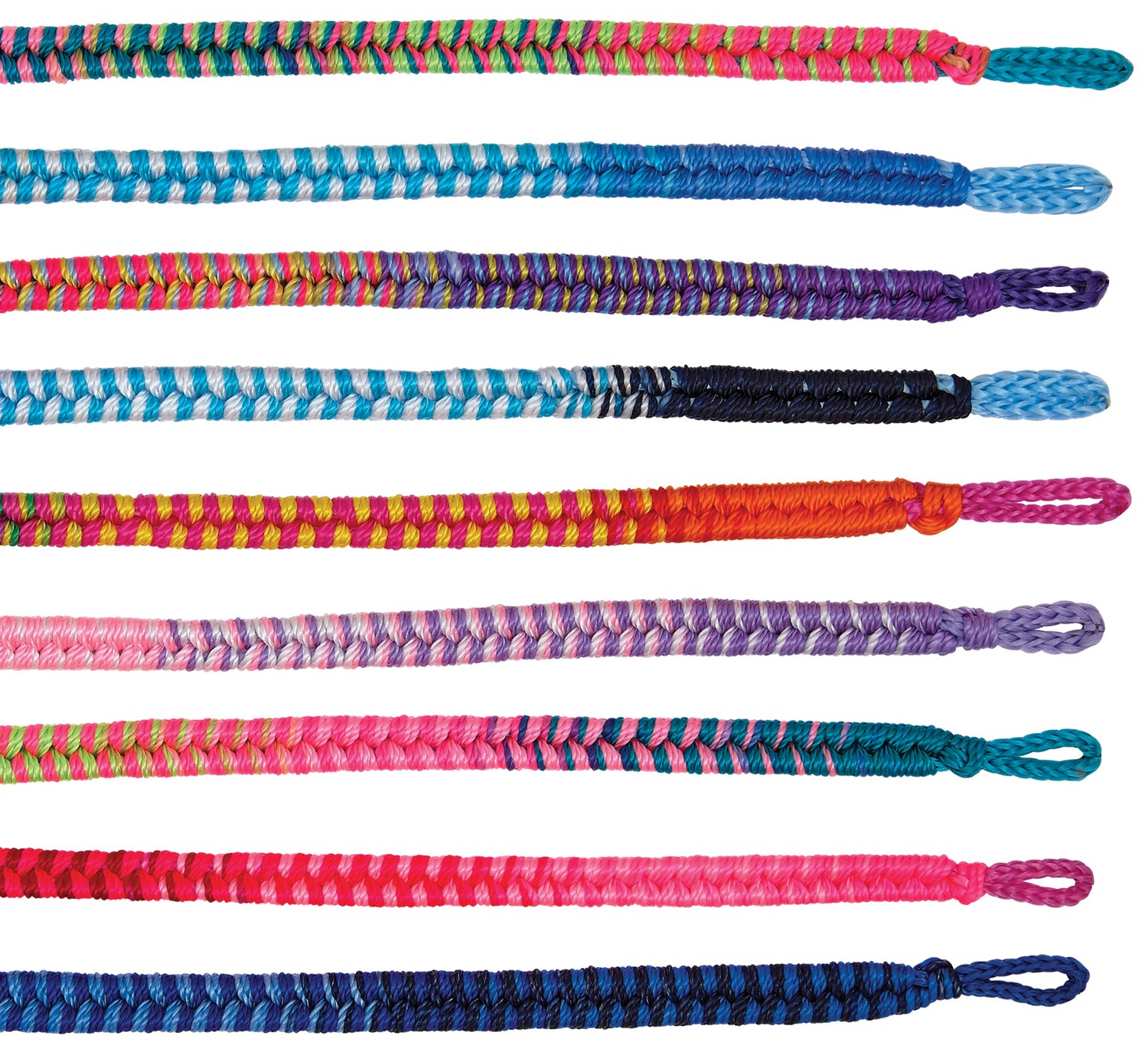 Flat Weave Friendship Bracelet 72-Assorted BR0037