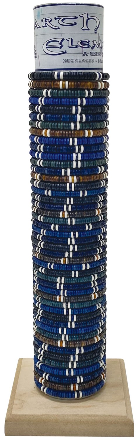 Bone Bead Pattern Adjustable Slide Knot Bracelet Assorted With Tube & Base ZBR4040-TUBE