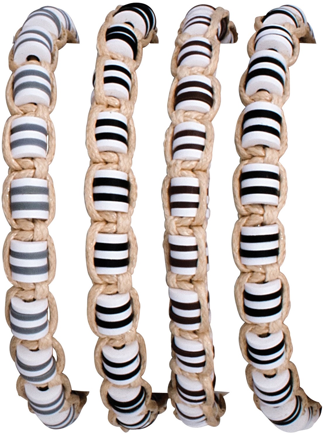 6MM Fimo Disc And Cord Adjustable Slide Knot Bracelet (B) Assorted ZBR0906-B