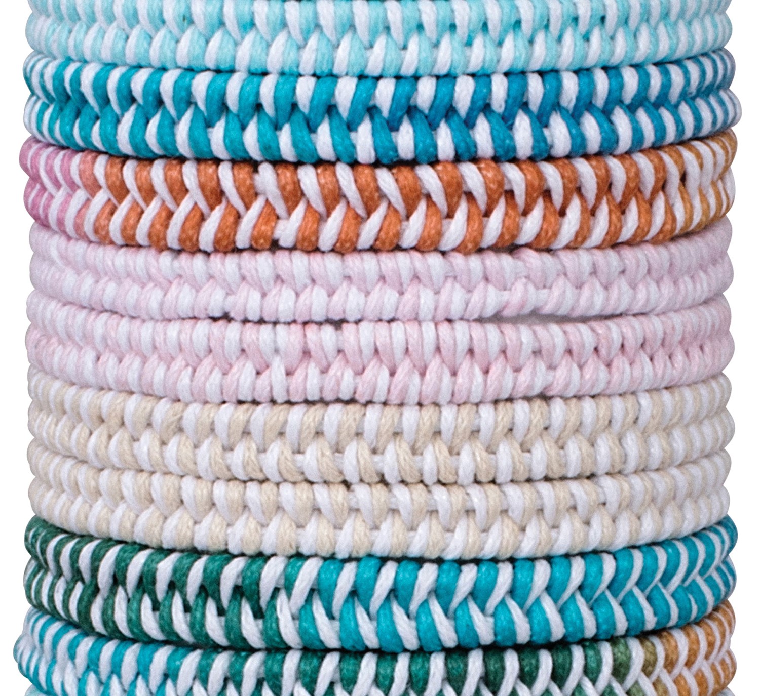 Twist Weave Braided Adjustable Slide-Knot Bracelet (A) Assorted BR0930-A