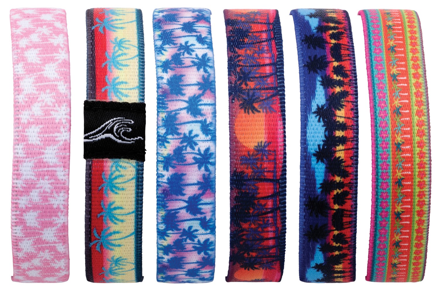 Palm Tree Sunset Print Stretch Bracelet/Hair Band Assorted SRFBZ022