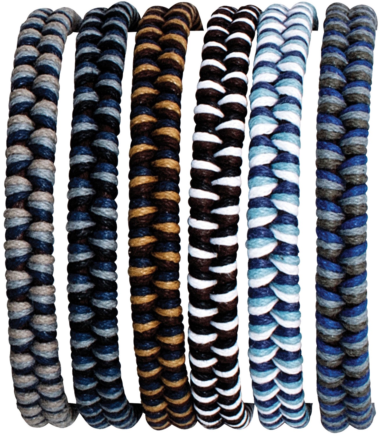 Leather With Twist Weave Pattern Slide-Knot Adjustable Bracelet Assorted ZBR0287