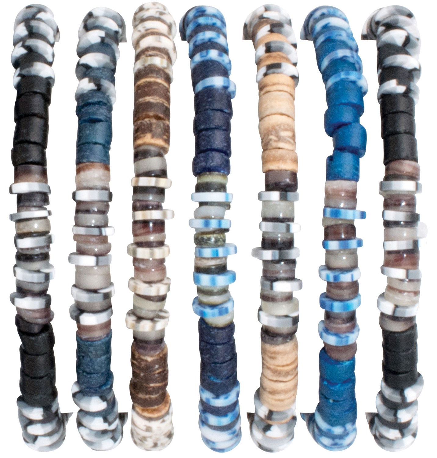 Coco With Heishi & Fimo Disc Adjustable Slide Knot Bracelet Assorted ZBR5898