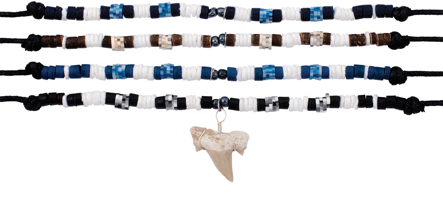 Litob Fimo Adjustable Shark Tooth Necklace ZNK5562