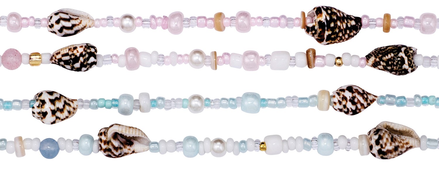 Nassa Shell with Seed Bead & Pearl Anklet Assorted AK1839