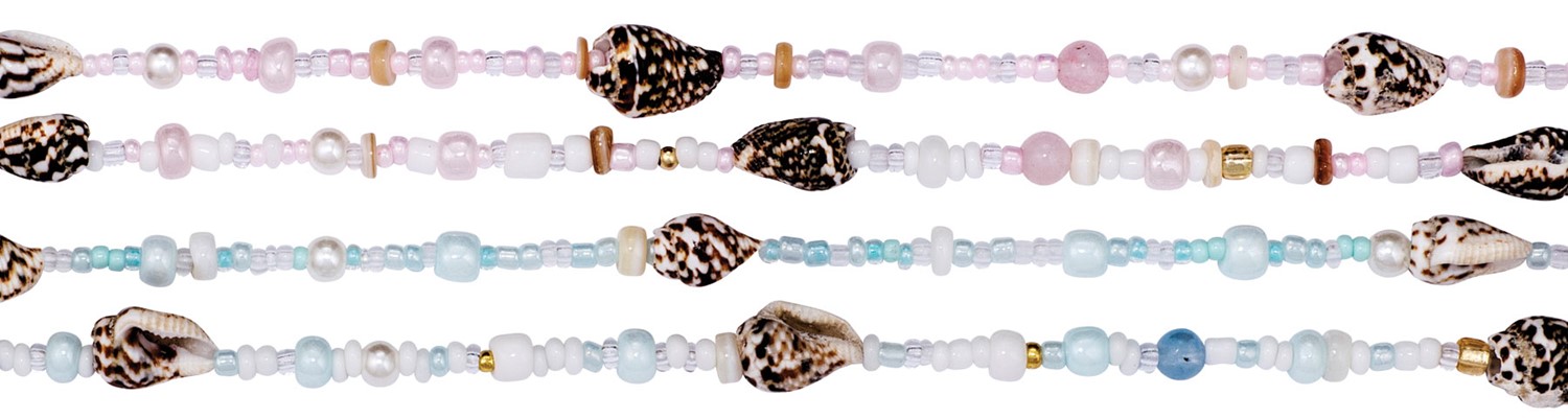 Nassa Shell with Seed Bead & Pearl Necklace Assorted NK1839