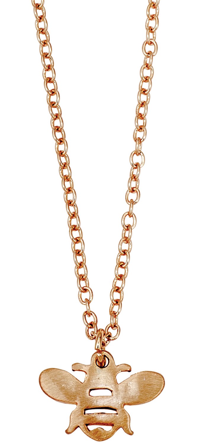 Gold Satin Finish Honeybee Pendant on Chain Necklace Assorted NK2681