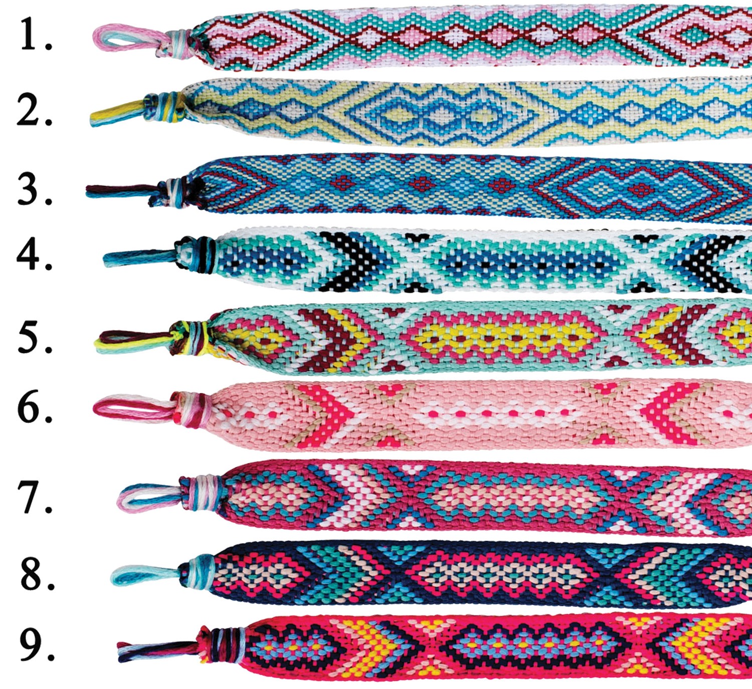 Tie on Tie Dye Woven Bracelet Assorted BR0052