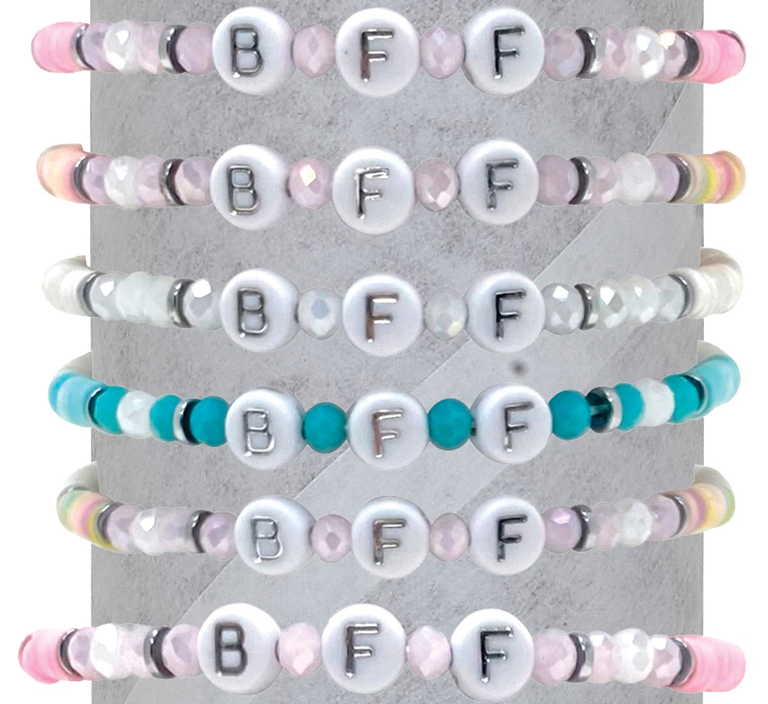 BFF With Fimo Disc Elastic Bracelet Assorted BR1788