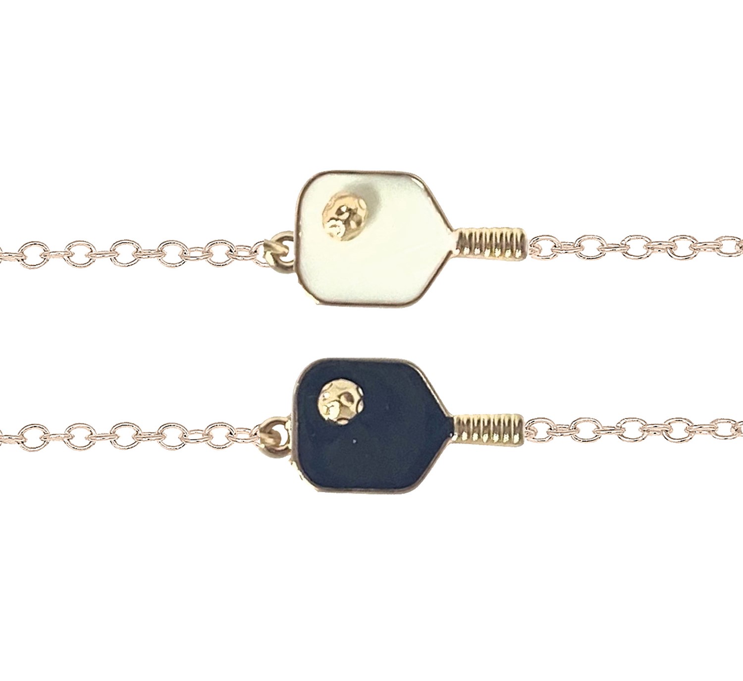 Enamel Pickle Ball Pendant Bracelet Assorted BR2688