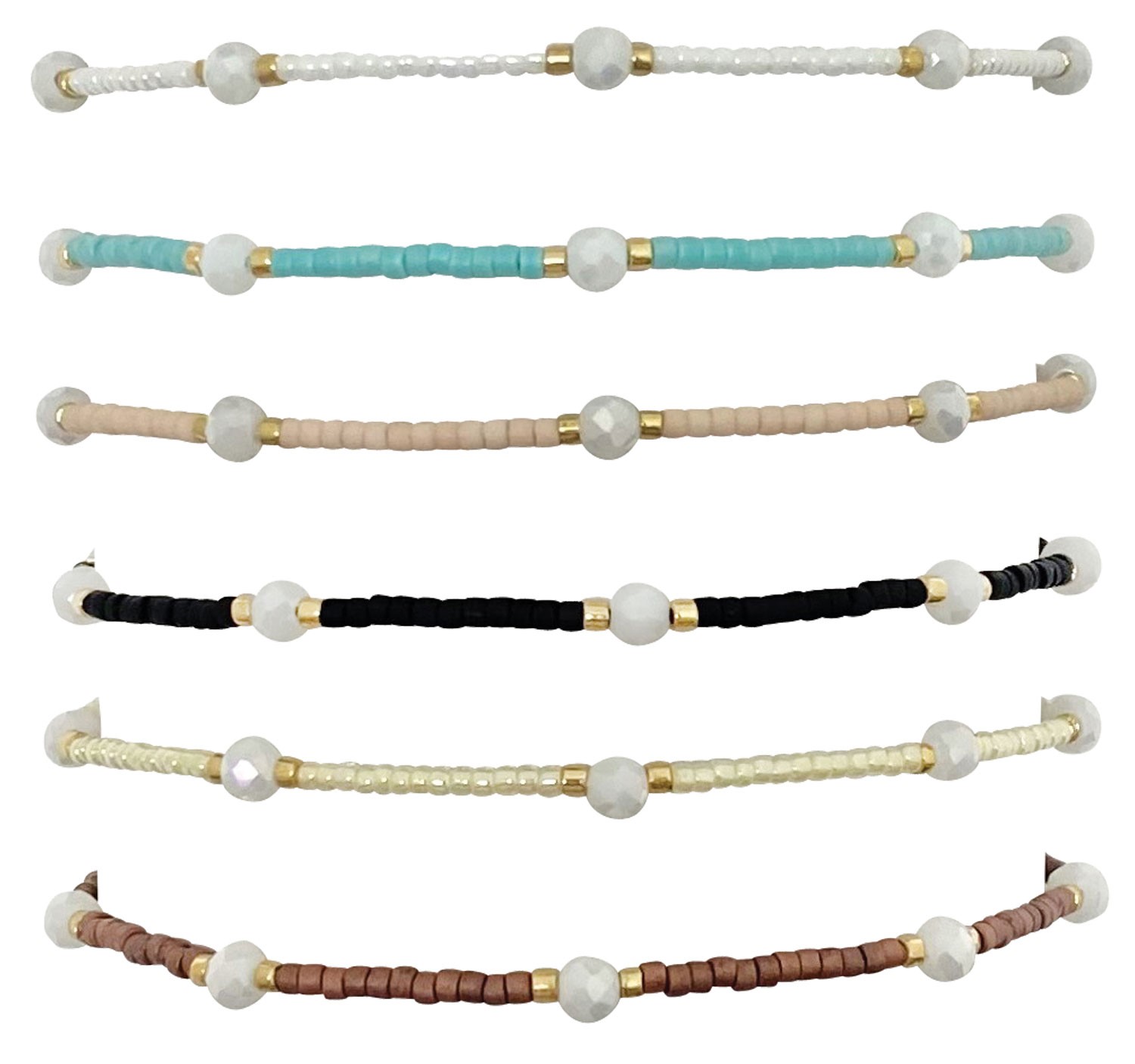 Adjustable Pearl & Mini Seed Bead Bracelet BR0936