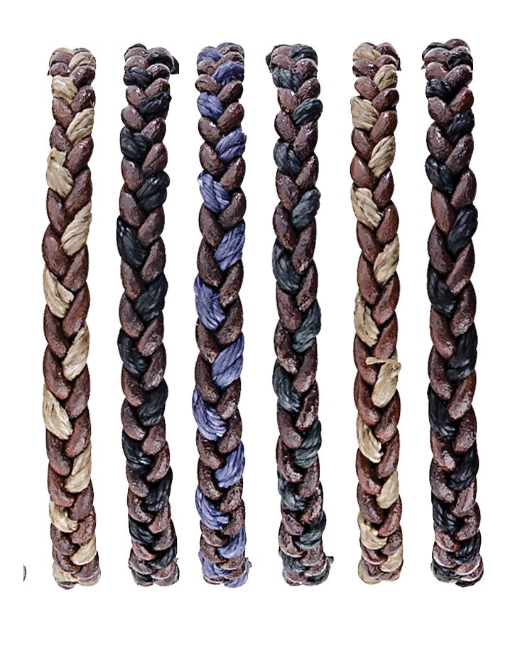 Adjustable Cord & Leather Twist Bracelet ZBR0341