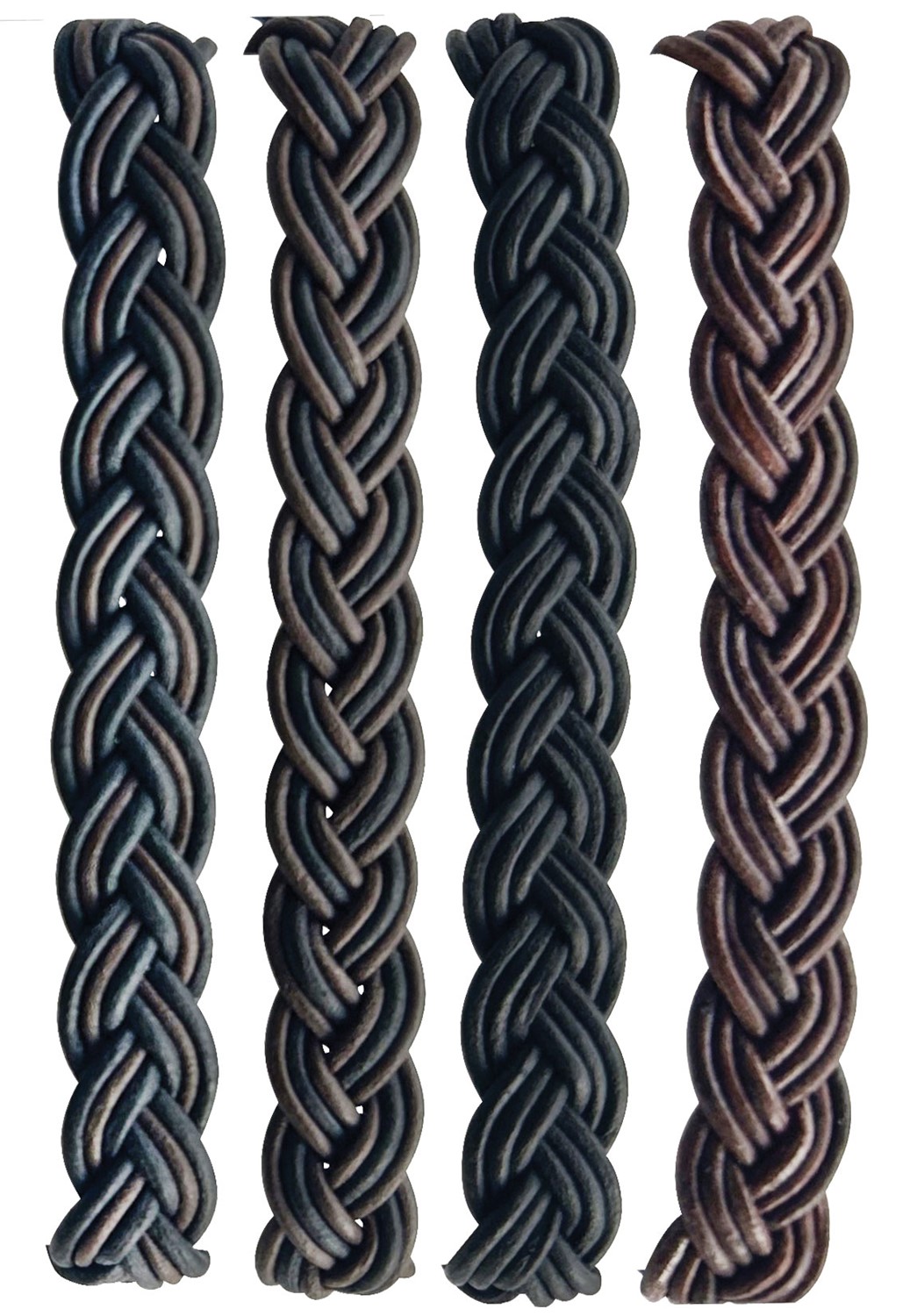 Wide Twist Pattern Leather Bracelet ZBR0343