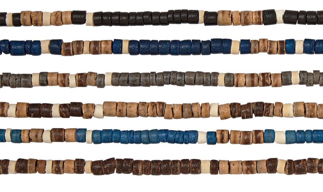 Coco bead Necklace with tiger coco pattern ZNK5919