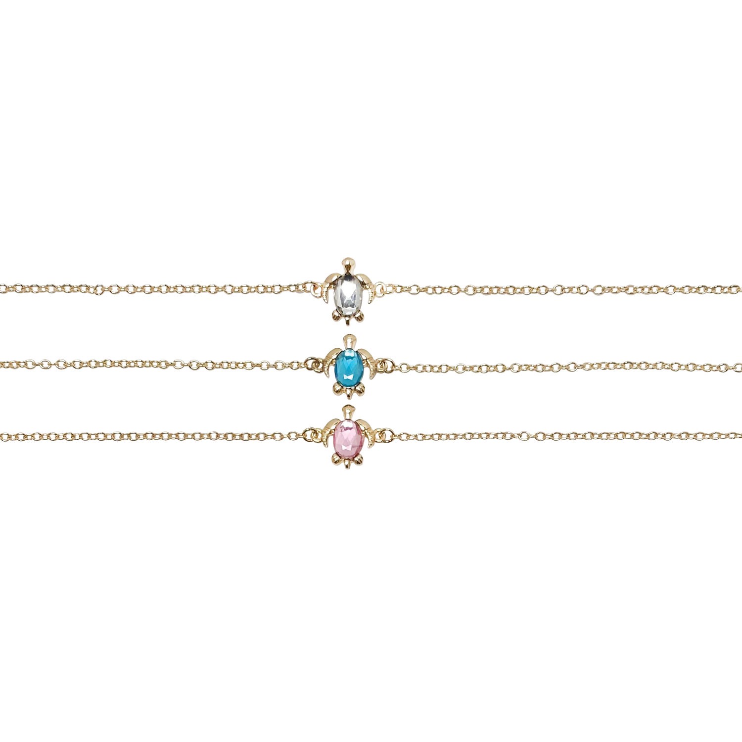 Diamond Cut Glass Turtle Pendant Necklace NK2695