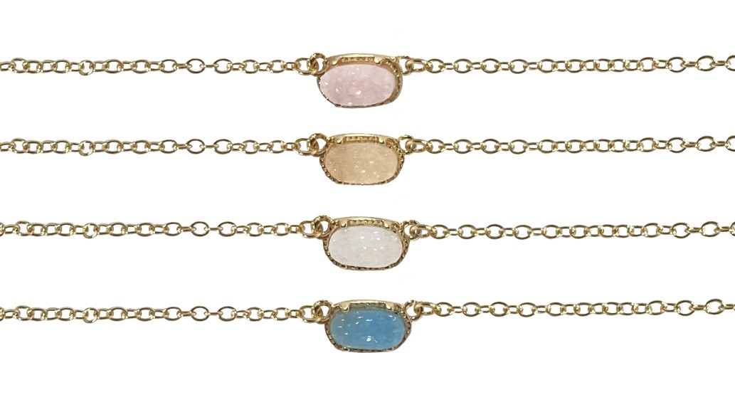 Oval Druze Pendant Bracelet BR2698