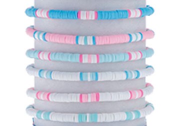 Adjustable Block Pattern Fimo Bracelet BR1774