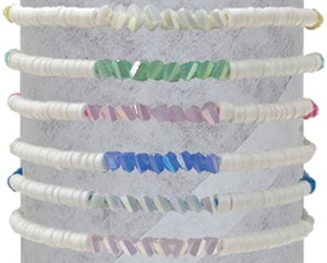 3MM Fimo Disc And Facet Bead Slide Knot Bracelet Assorted