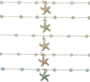 Starfish Pendant And Facet Bead Necklace Assorted