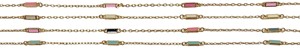 Gold 4 Station Enamel Bar Anklet Assorted