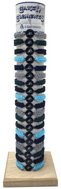 Wave Pendant On Paracord Slide Knot Bracelet Assorted With Tube & Base