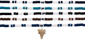 Litob Coco Fimo Bead Shark Tooth Necklace Assorted