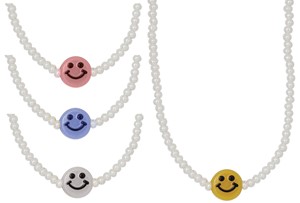 Seed Bead with Smile Face Necklace