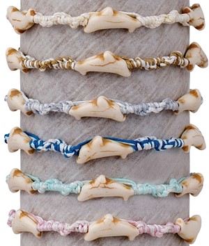 Howlite Dolphin on Twist Macrame Bracelet Slide Knot Bracelet Assorted