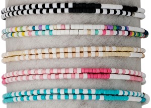 2 Strand Beaded Adjustable Slide Knot Bracelet Assorted