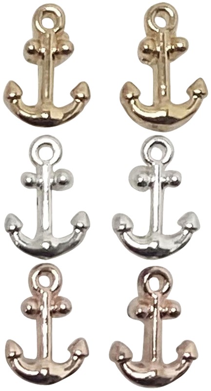 Small Anchor Post Earrings Assorted ER2029
