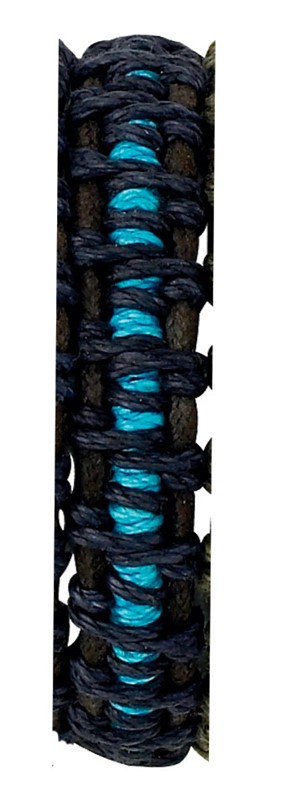 Macrame mesh slide knot bracelet ZBR0185 - blue