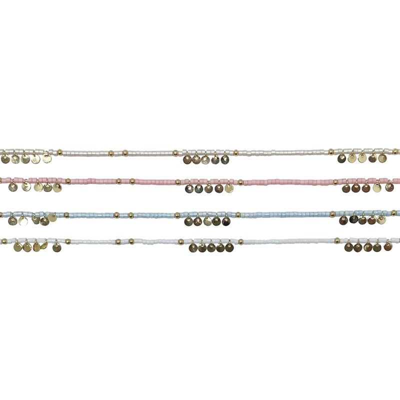 Tube Bead with 3 Station Gold Disk NK0934