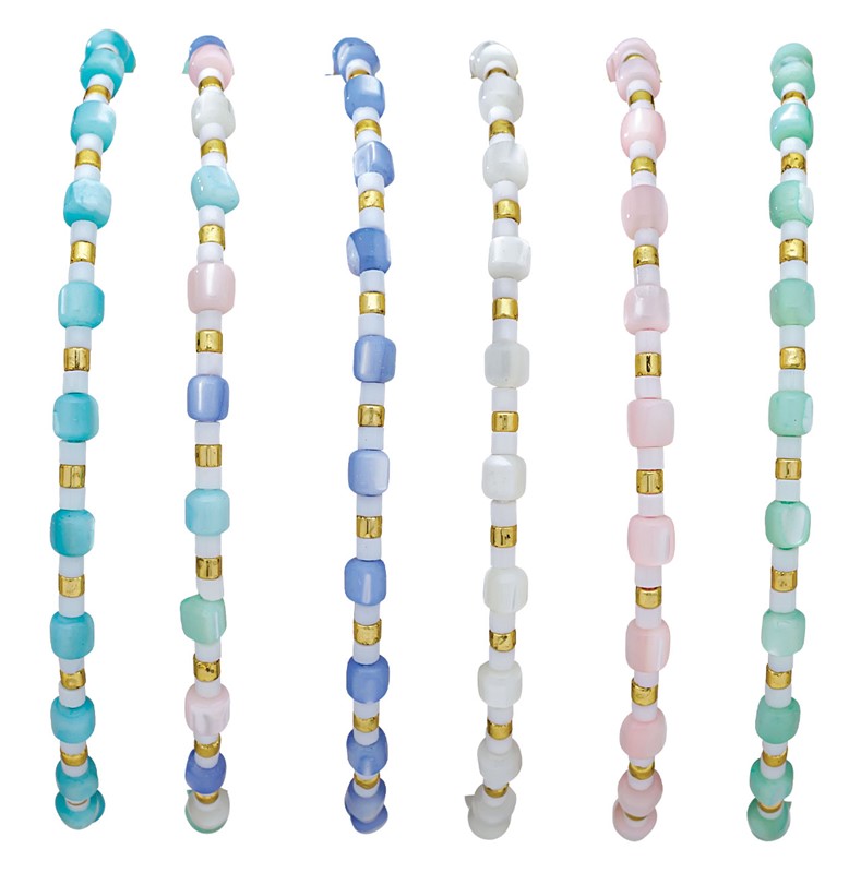 Mop & Seed Bead Adjustable Bracelet BR0949