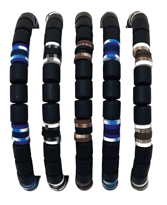 Adjustable Fimo Tube & Disc Bead Bracelet ZBR5895