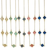 5 Mini Clover Pendant Necklace Assorted