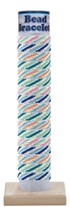 Seed Bead Stripe Pattern Adjustable Slide-Knot Bracelet Assorted W/Tube & Base