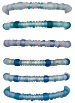 Glass Beads on White Cord Slide Knot Bracelet Assorted