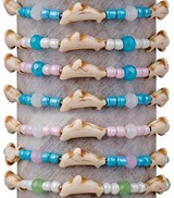 Howlite Dolphin on Beaded Bracelet Slide Knot Bracelet Assorted