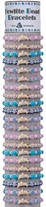 Howlite Dolphin on Beade Macrame Bracelet Slide Knot Bracelet Asst W/Tube & Base