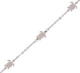 5 Sea Turtle Pendants On Chain Anklet