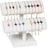 White 2-Tier Bracelet Display (Does Not Include Merchandise)