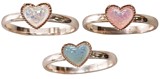 Sparkle Resin Heart Adjustable Ring Assorted