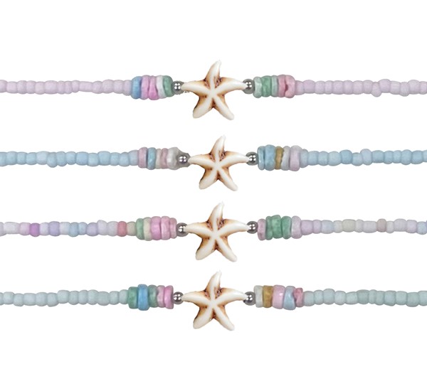 Dyed Litob With Howlite Starfish Pendant Necklace Assorted