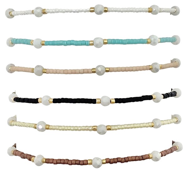 Adjustable Pearl & Mini Seed Bead Bracelet