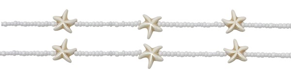 Howlite Starfish Seed Bead Necklace
