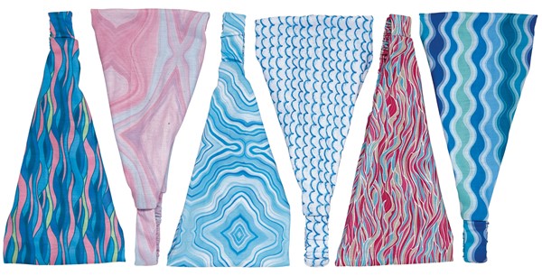 Assorted Wave Print Head Scarf